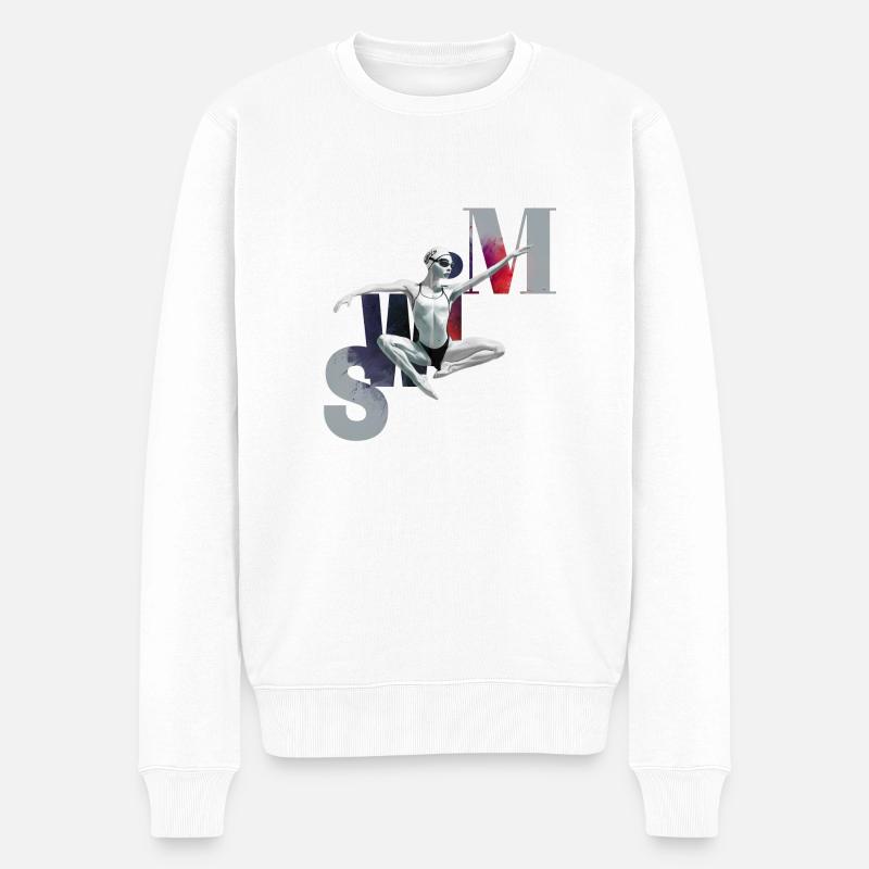 La natation est un art - Pull Premium bio Homme - blanc