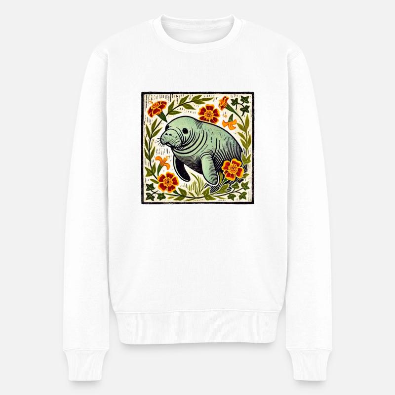 Lamantin - Pull Premium bio Homme - blanc