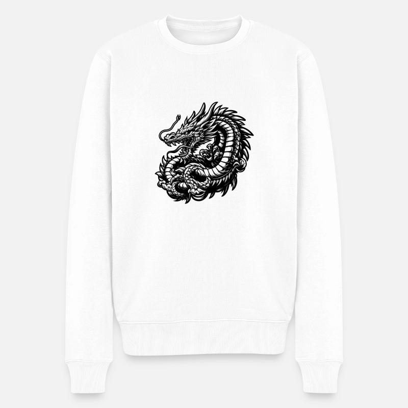 Dragon - Pull Premium bio Homme - blanc