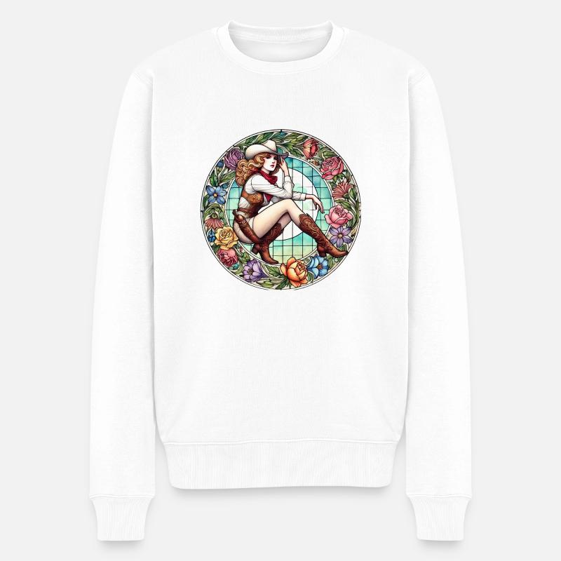 Pinup Southern Belle - Männer Premium Bio Pullover - Weiß
