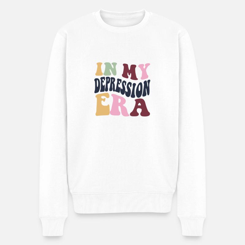 depression era - Männer Premium Bio Pullover - Weiß