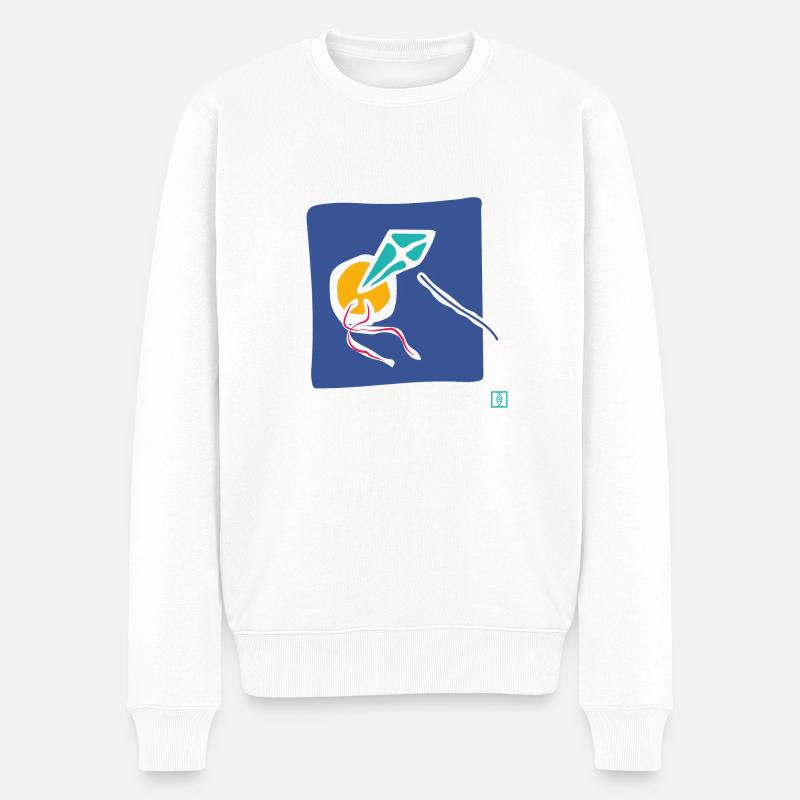 Drachen - Männer Premium Bio Pullover - Weiß