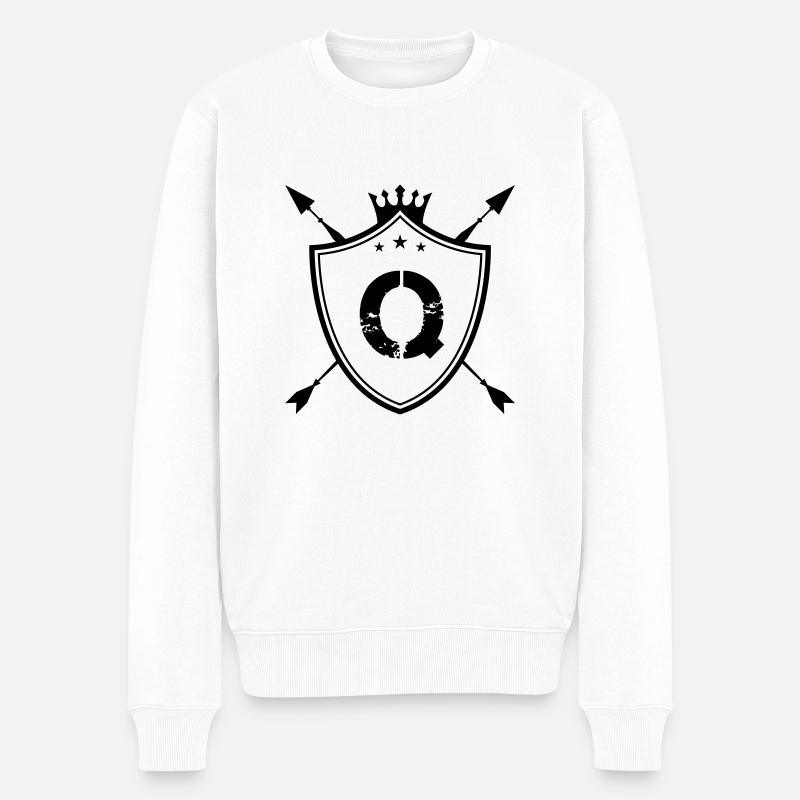 wappen q - Männer Premium Bio Pullover - Weiß