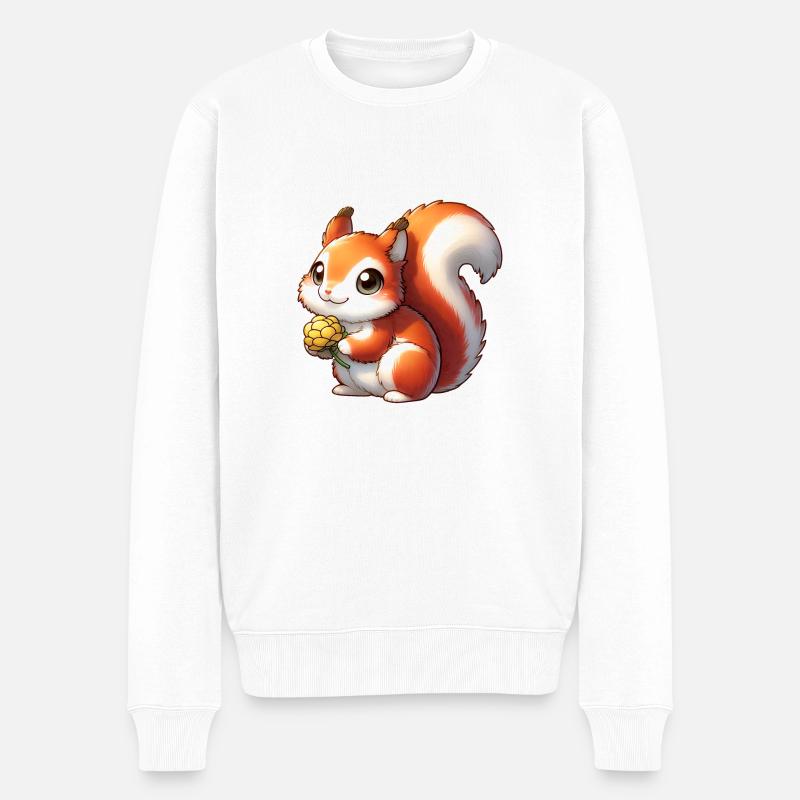 Jolie Ecureuil - Pull Premium bio Homme - blanc