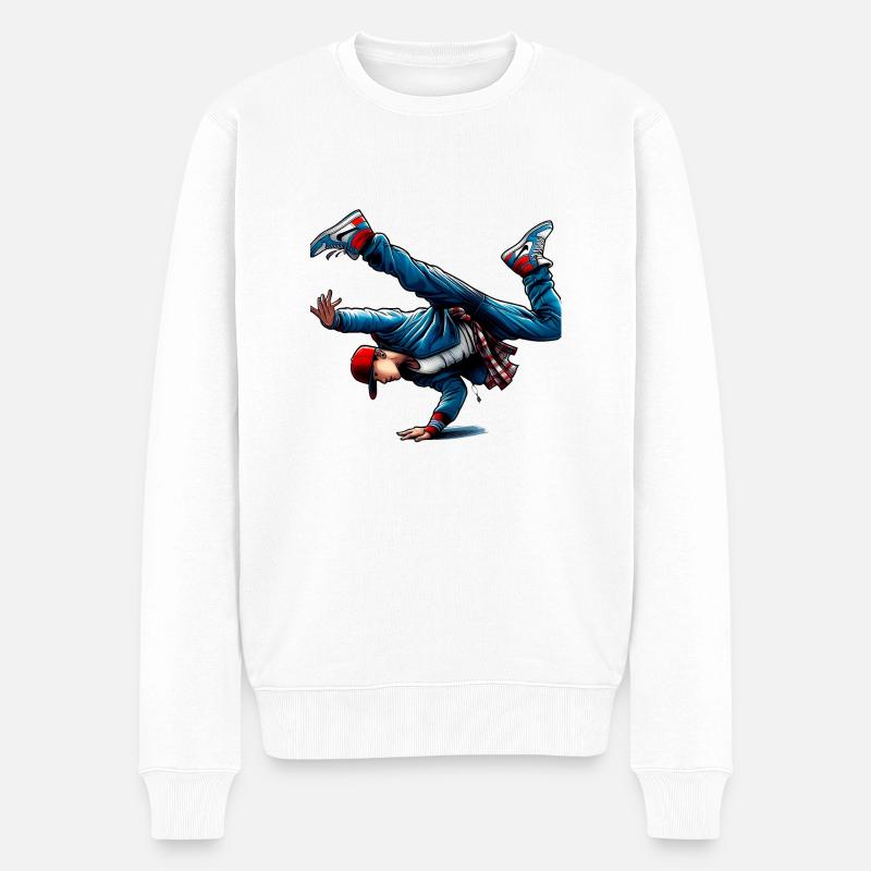 Fans De Danse Et De Breakdance - Pull Premium bio Homme - blanc