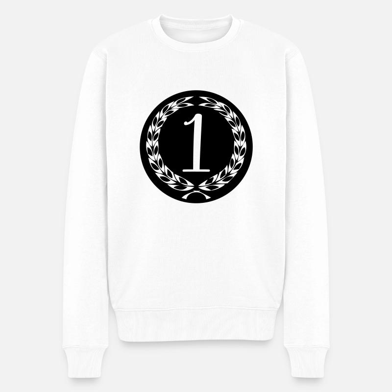 1 couronne - Pull Premium bio Homme - blanc