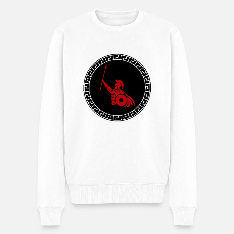 spartan 02 - Männer Premium Bio Pullover - Weiß