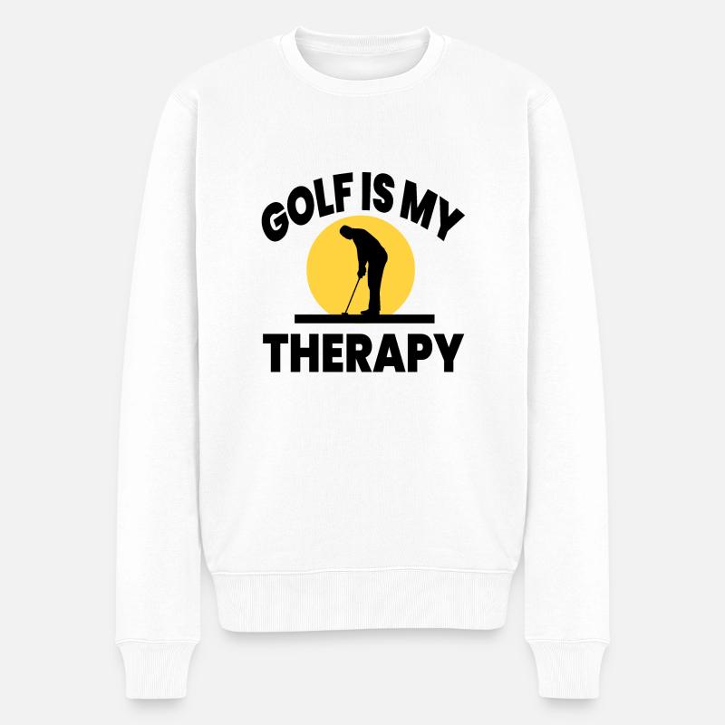 Golf - Männer Premium Bio Pullover - Weiß