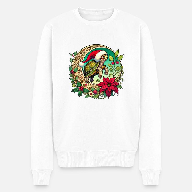 Tortue de Noël - Pull Premium bio Homme - blanc