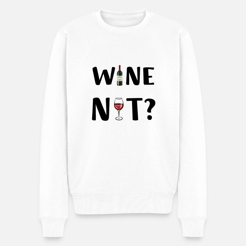 LE VIN N’EST PAS ? - Pull Premium bio Homme - blanc