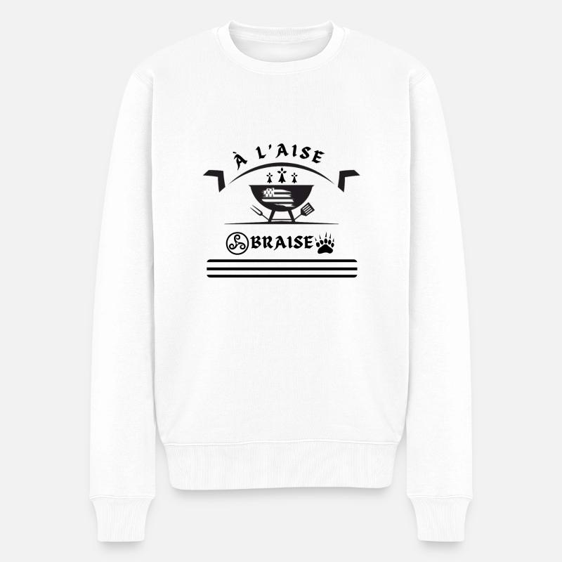 À l aise Braise - Pull Premium bio Homme - blanc