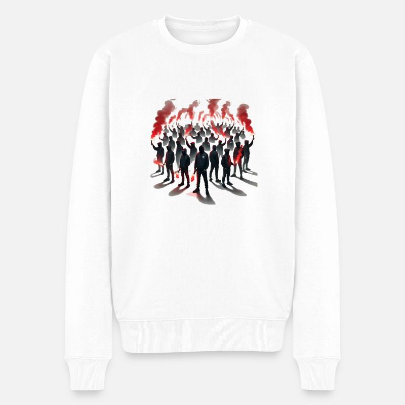 Pyrotechnik - Männer Premium Bio Pullover - Weiß