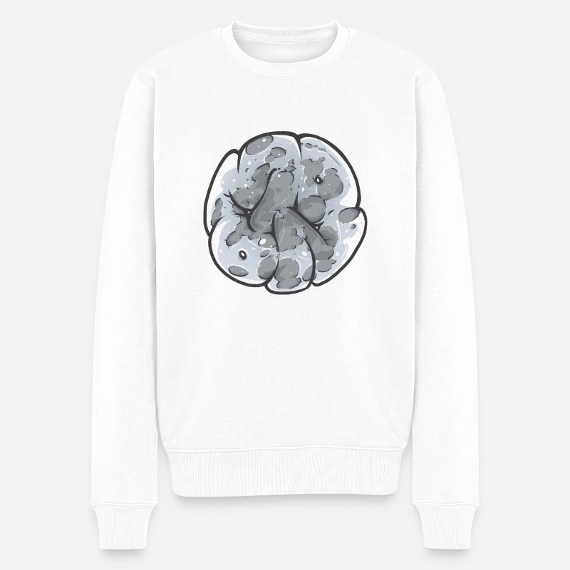 Graff Mond - Männer Premium Bio Pullover - Weiß