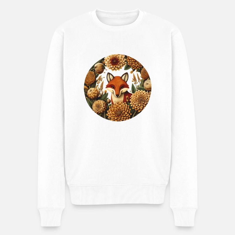 Rotfuchs - Männer Premium Bio Pullover - Weiß