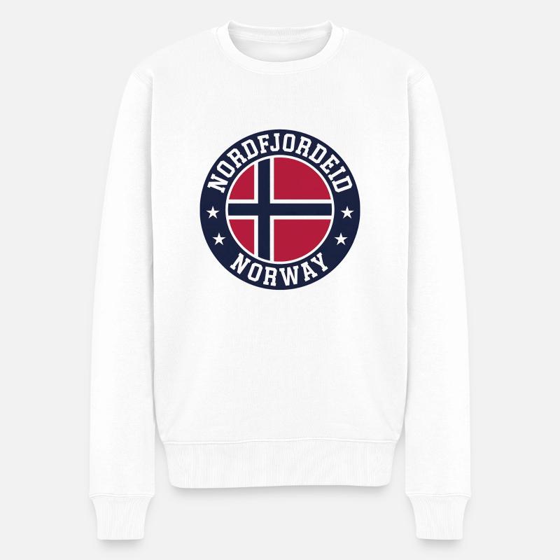 Nordfjordeid Norvège - Pull Premium bio Homme - blanc