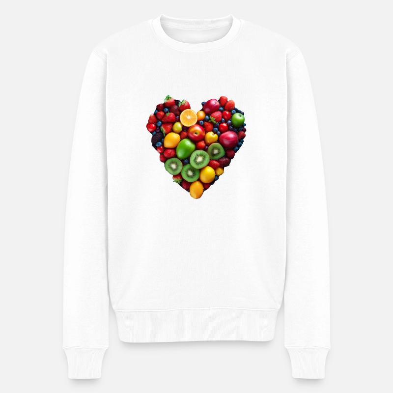 Cœur de fruit - Pull Premium bio Homme - blanc