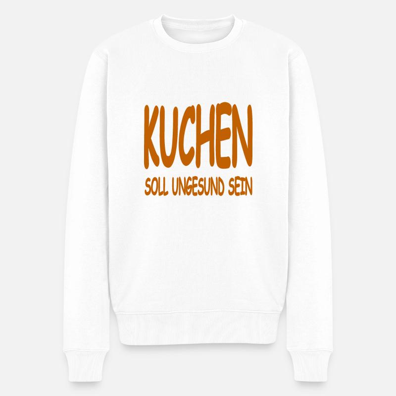 Kuchen - Männer Premium Bio Pullover - Weiß