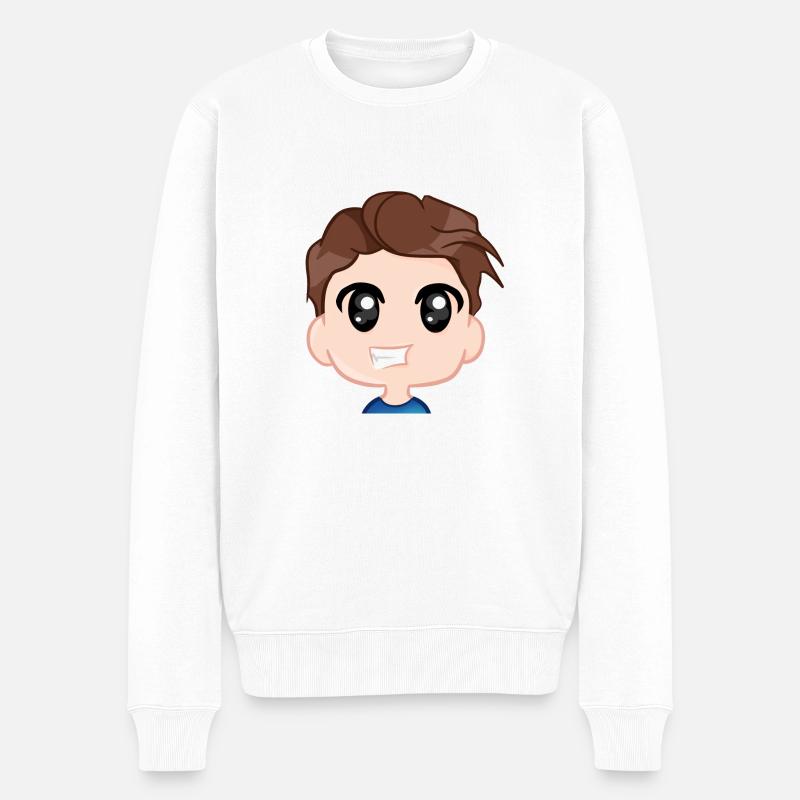LOGO - Männer Premium Bio Pullover - Weiß