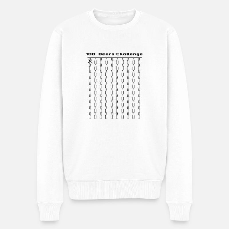 100BeersChallenge - Männer Premium Bio Pullover - Weiß