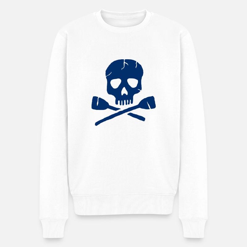 Rameur Paddle Skull Kayak - Pull Premium bio Homme - blanc