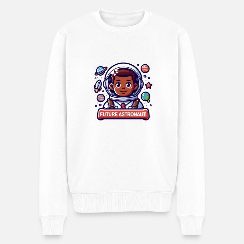 TENDANCE FUTURE ASTRONAUTE - Pull Premium bio Homme - blanc