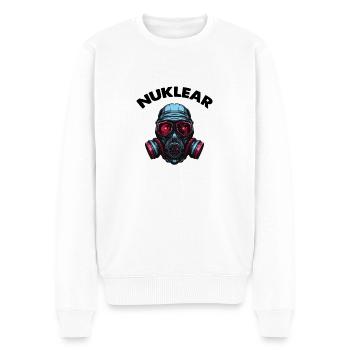 Gas mask - Men's Premium Organic Jumper - white - Front - Thijin (182cm)