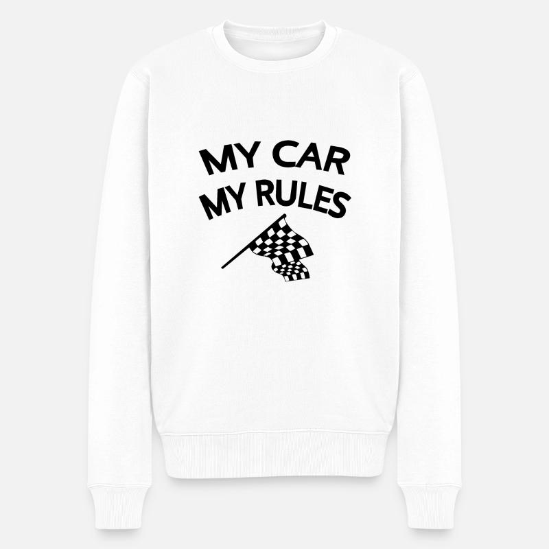 Auto - Männer Premium Bio Pullover - Weiß