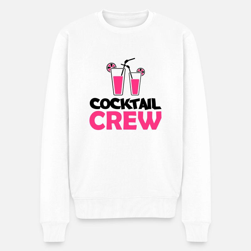 cocktail crew - Männer Premium Bio Pullover - Weiß