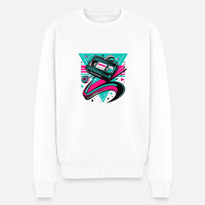 SEI FREUNDLICH, SPULE ZURÜCK - Männer Premium Bio Pullover - Weiß