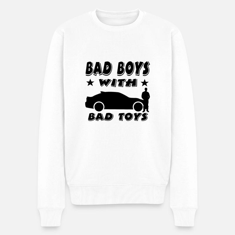 Auto - Männer Premium Bio Pullover - Weiß