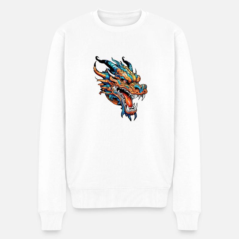 Dragon - Pull Premium bio Homme - blanc