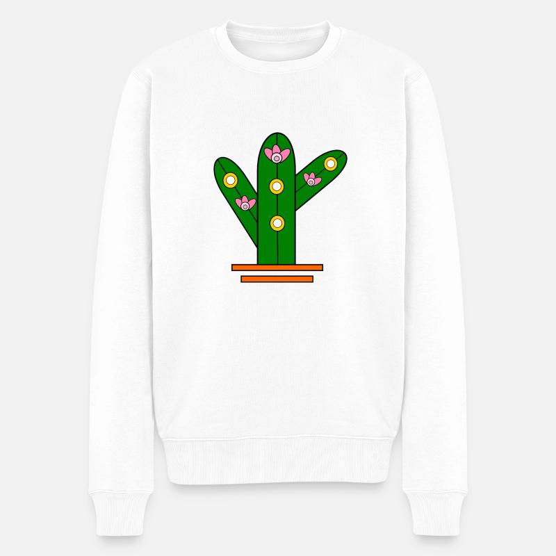 Cactus éclatant - Pull Premium bio Homme - blanc