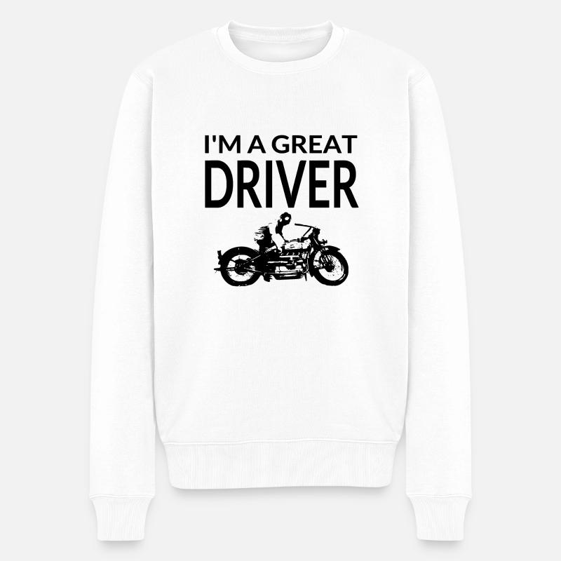 Motocyclette - Pull Premium bio Homme - blanc