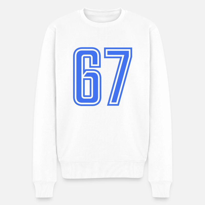 67 - Männer Premium Bio Pullover - Weiß