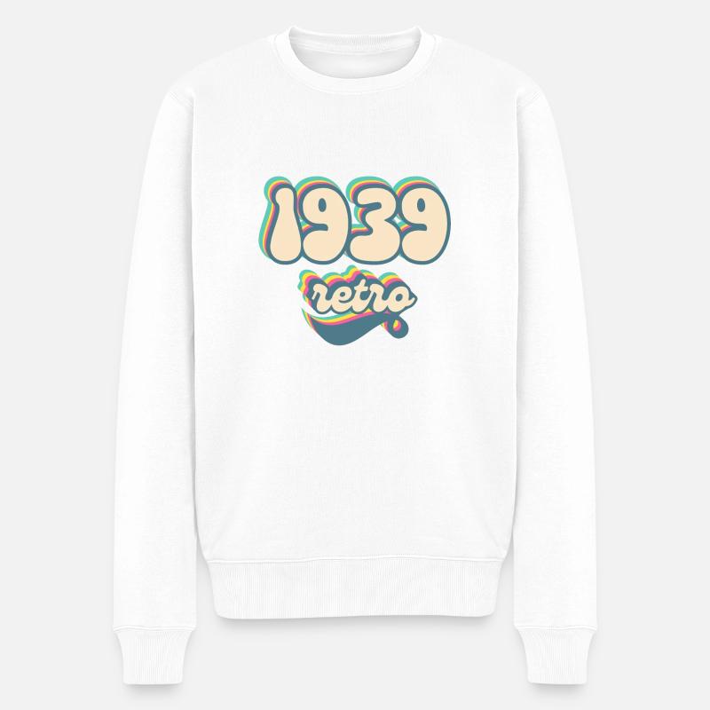 1939 Retro Geschenkidee - Männer Premium Bio Pullover - Weiß