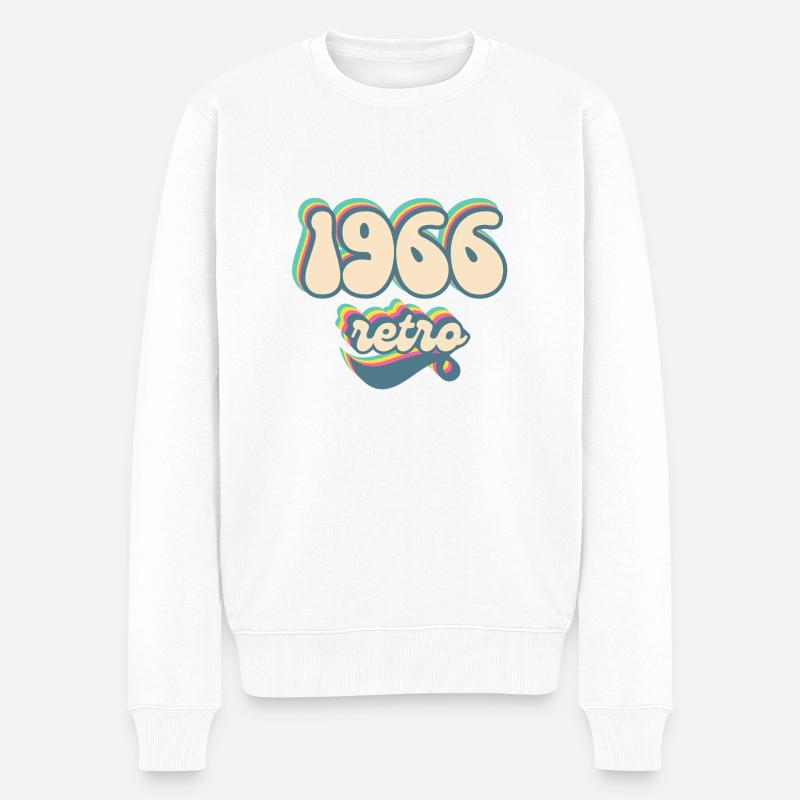 1966 retro idée cadeau - Pull Premium bio Homme - blanc