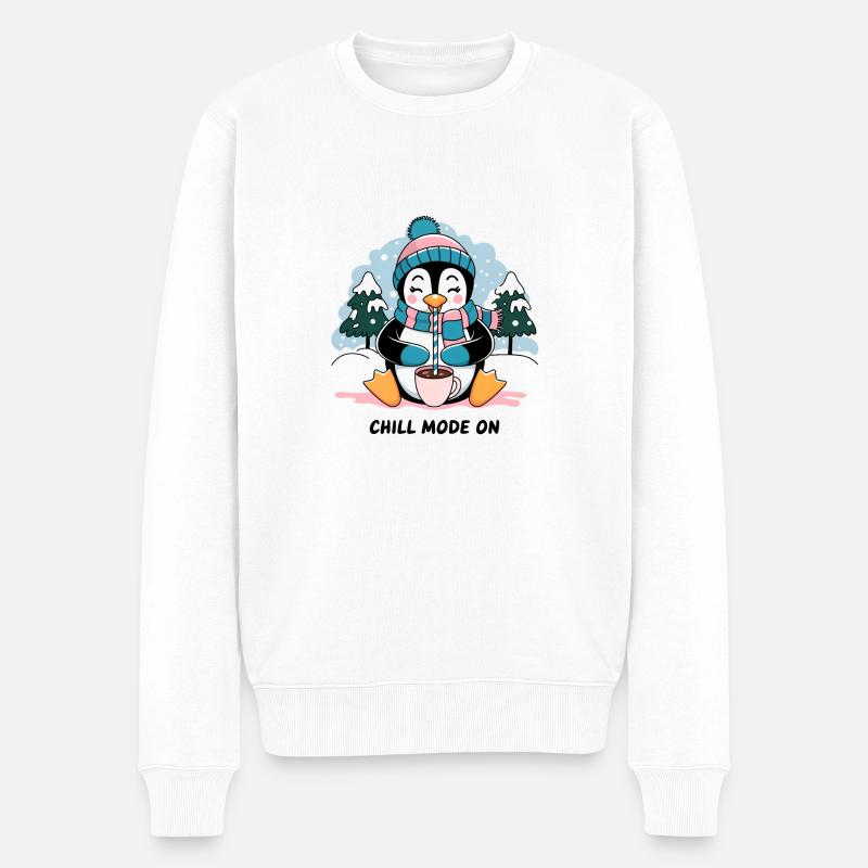 Mode détente activé - Pull Premium bio Homme - blanc