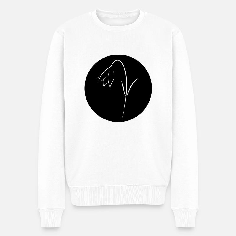 Design "Silent Grace" - Männer Premium Bio Pullover - Weiß