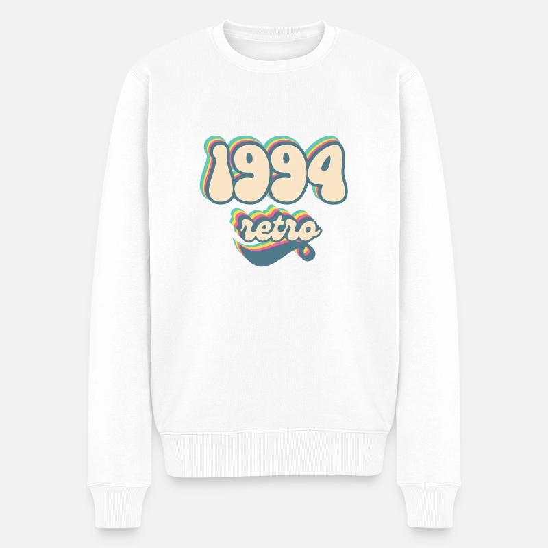 1994 Retro Geschenkidee - Männer Premium Bio Pullover - Weiß