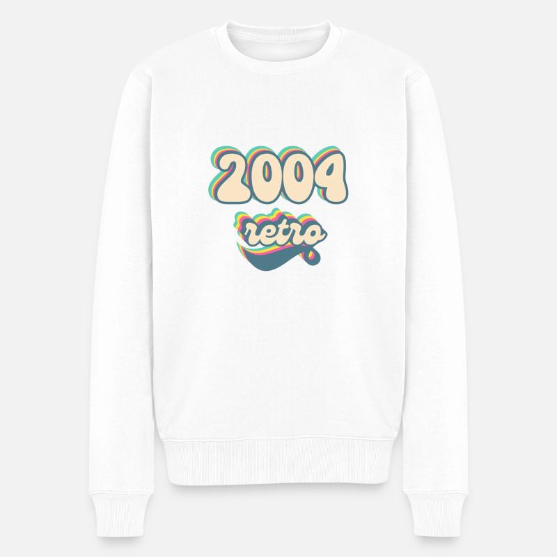 2004 Retro Geschenkidee - Männer Premium Bio Pullover - Weiß