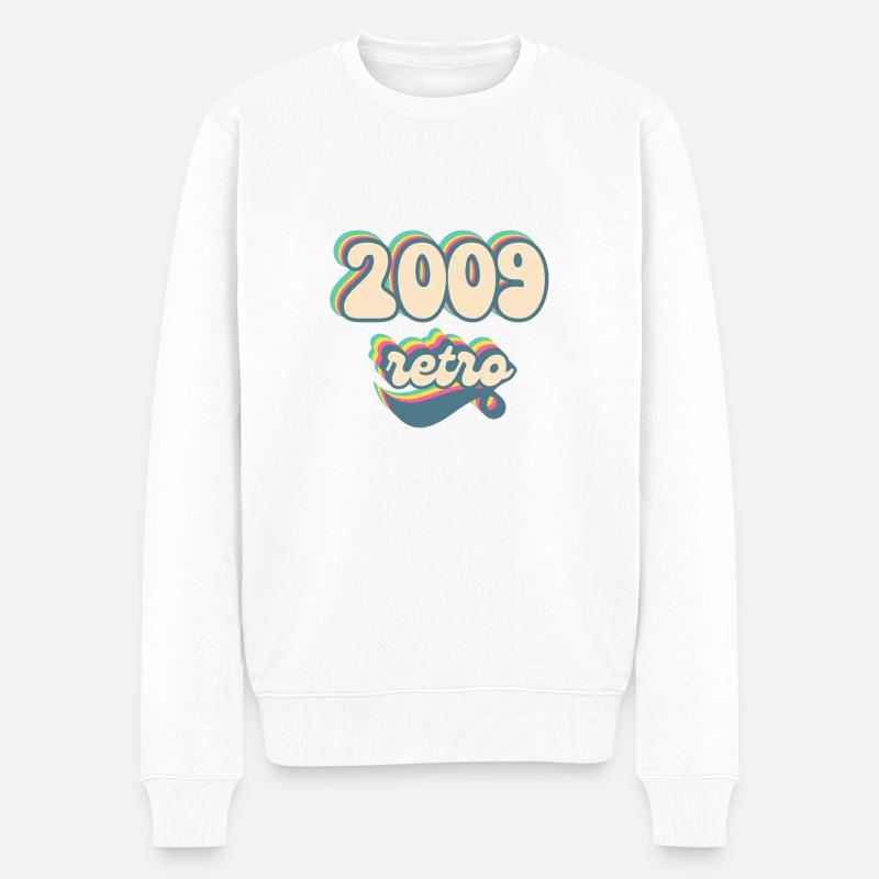 2009 Retro Geschenkidee - Männer Premium Bio Pullover - Weiß