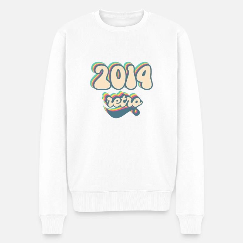2014 Retro Geschenkidee - Männer Premium Bio Pullover - Weiß