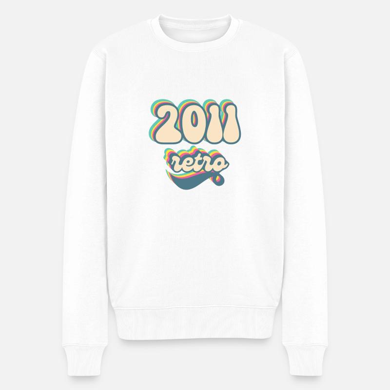 2011 retro idée cadeau - Pull Premium bio Homme - blanc