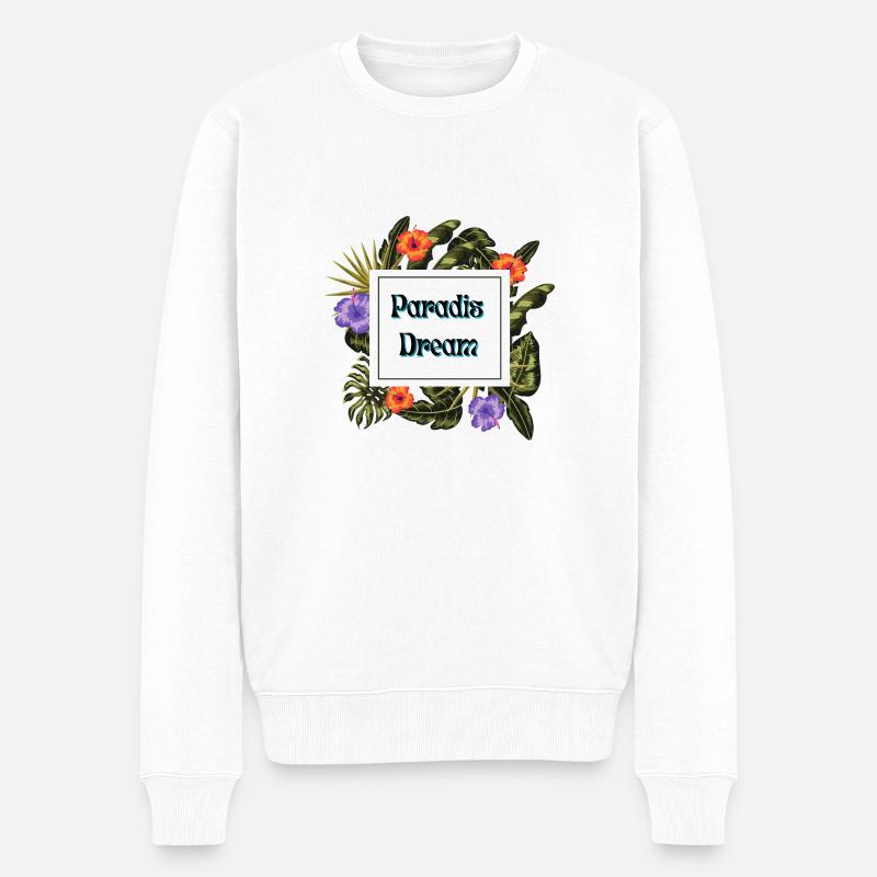 Paradis dream - Pull Premium bio Homme - blanc