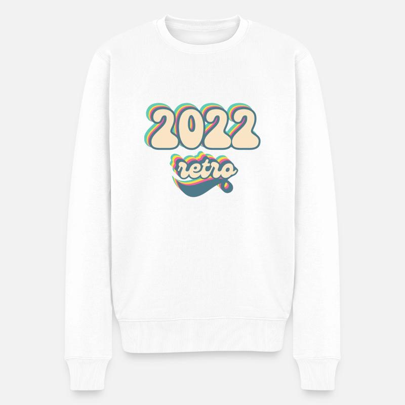 Retro-Geschenkidee 2022 - Männer Premium Bio Pullover - Weiß