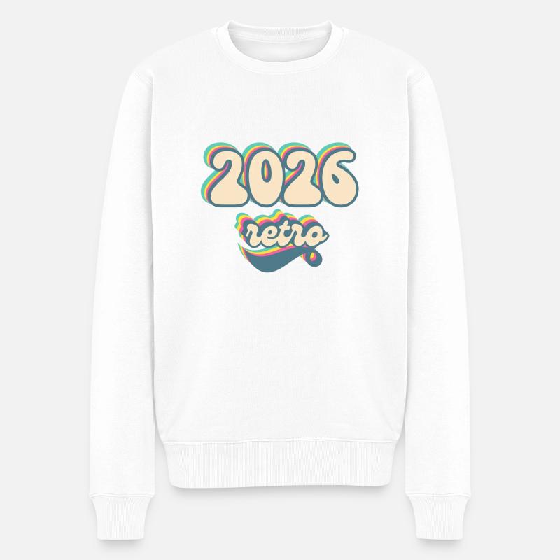 2026 Retro Geschenkidee - Männer Premium Bio Pullover - Weiß