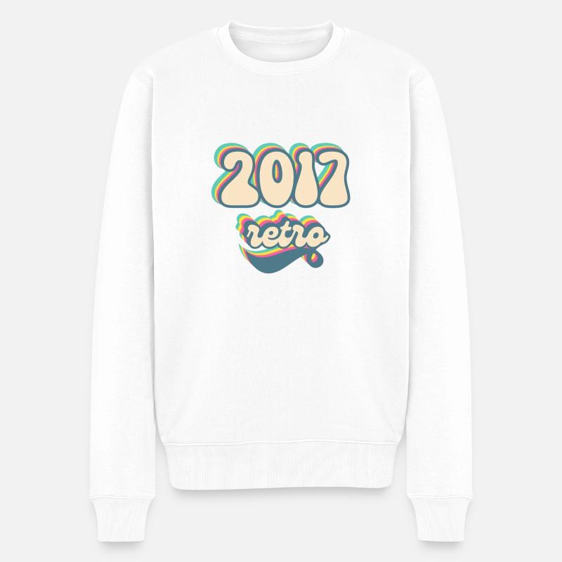2017 retro idée cadeau - Pull Premium bio Homme - blanc