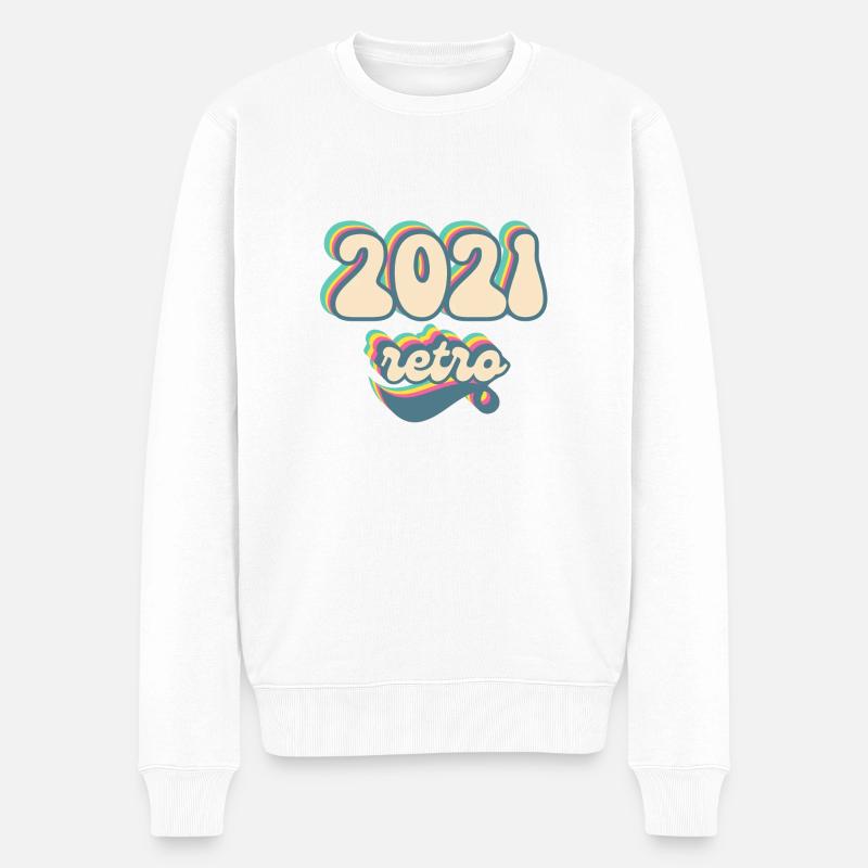 2021 Retro Geschenkidee - Männer Premium Bio Pullover - Weiß