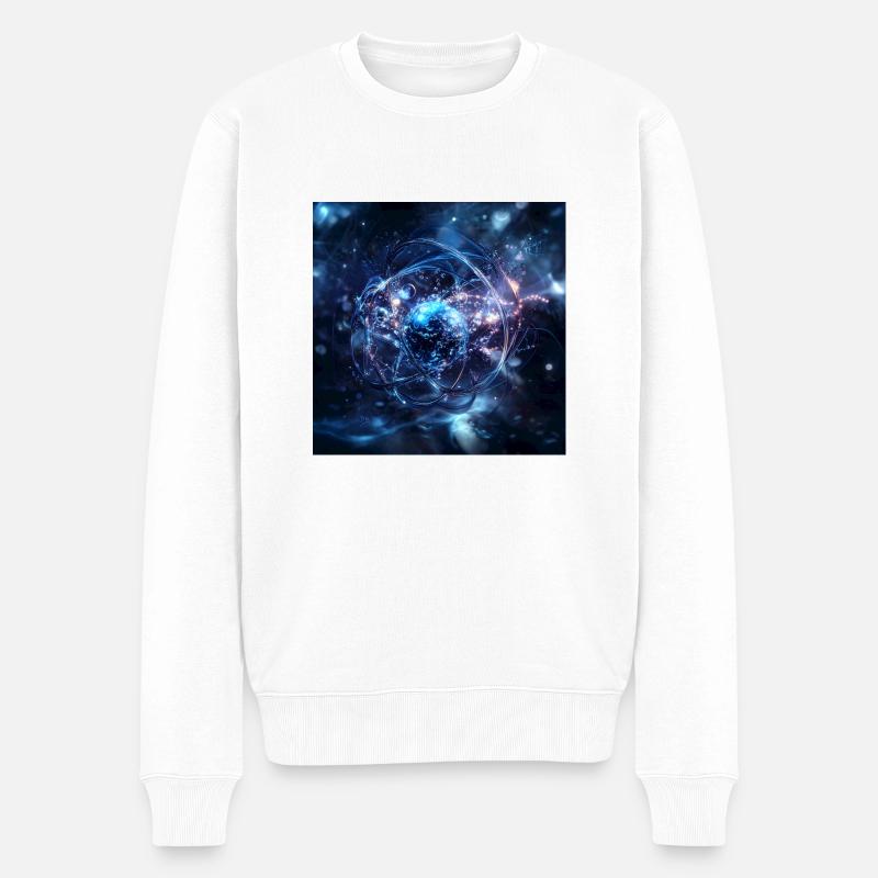 drachenqodeLU - Männer Premium Bio Pullover - Weiß