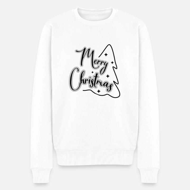 Joyeux sapin de Noël - Pull Premium bio Homme - blanc